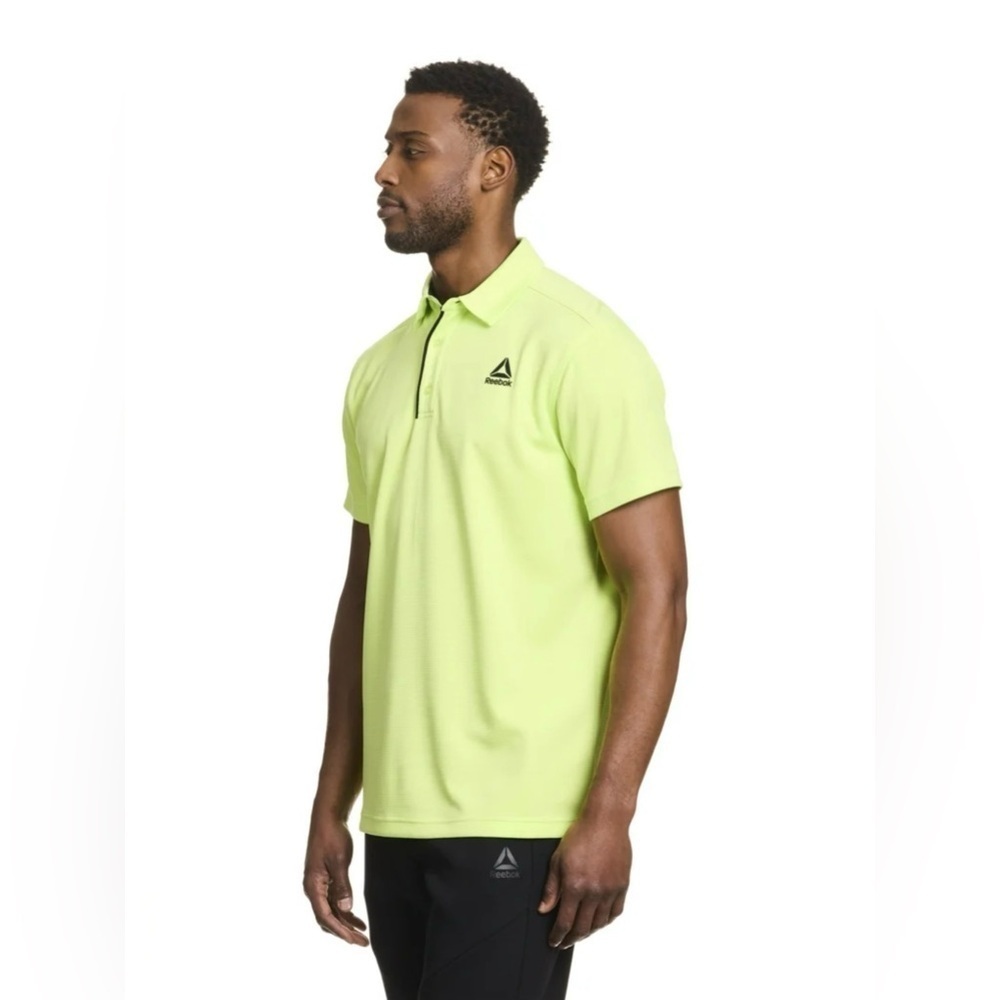 Reebok Men's Bright Lime Polo Shirt - Picture 4 of 10